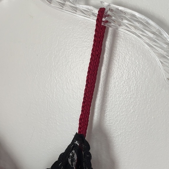 Victoria’s Secret Vintage Gold Label Red Black Satin Slip Dress - Picture 3 of 6